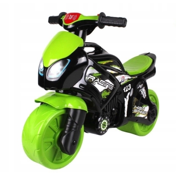 Jeździk, motocykl dla dzieci, motor Czarny, Zielony 6474